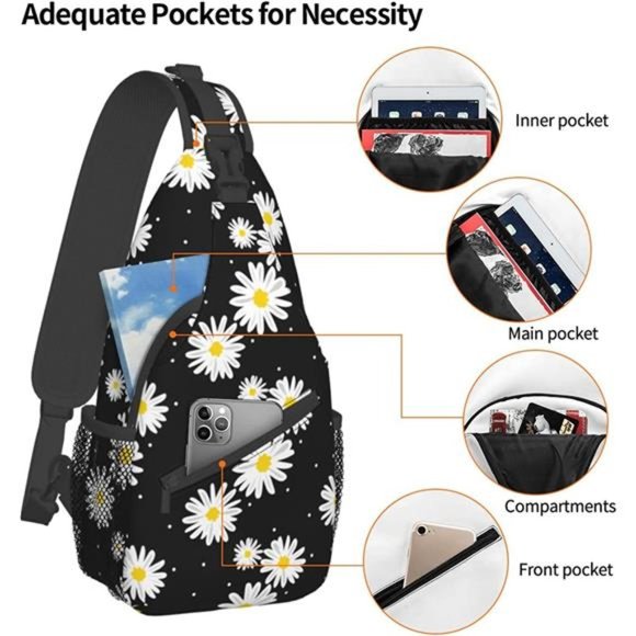 Sling Bag Women Crossbody Chest Backpack Hiking Daypack Men Travel Casual main image 6